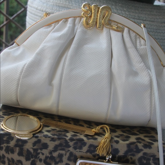 Rare Vintage Judith Leiber Lizard Skin - Picture 8 of 8